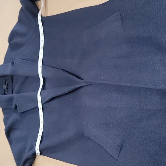 J. Crew Size S Navy Blue Open with Tie Front Long Sleeve Cardigan Exc. Used Cond - Picture 8 of 13